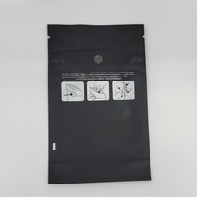 Load image into Gallery viewer, Custom Mylar Bag - 3.62&quot; x 5.86&quot; - Matte - Black/Black (Child Lock/Open Instructions)
