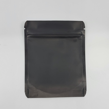 Load image into Gallery viewer, Custom Mylar Bag - 4x5 - Matte - Black/Clear - Round Corners
