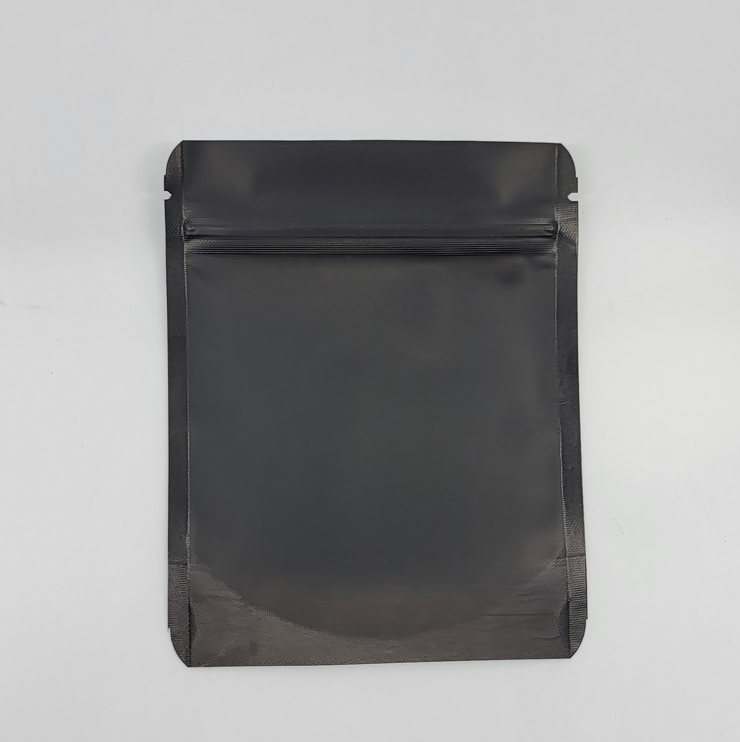 Custom Mylar Bag - 4x5 - Matte - Black/Clear - Round Corners