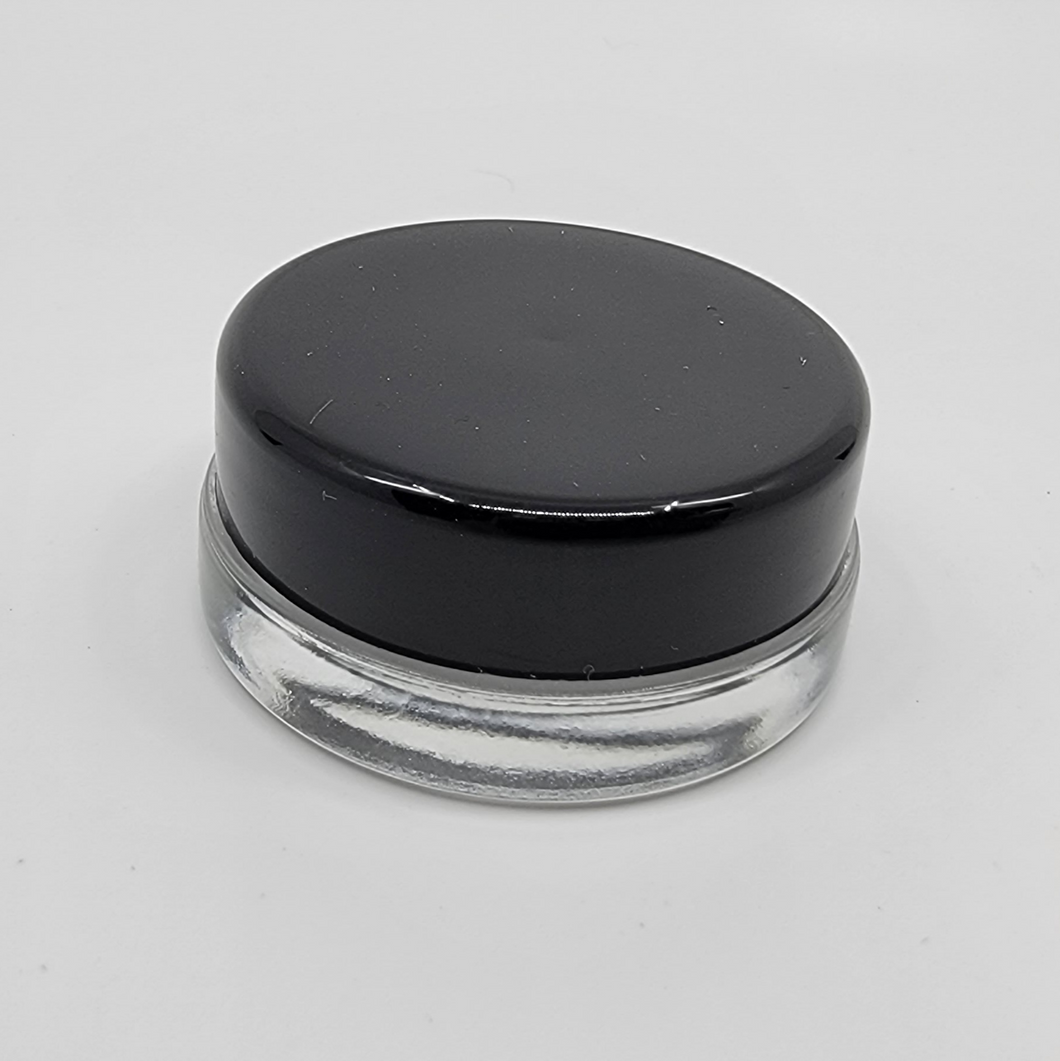 Custom Glass Jars - 7ml - Black Lid