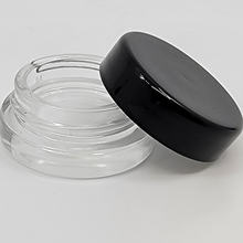 Load image into Gallery viewer, Custom Glass Jars - 7ml - Black Lid
