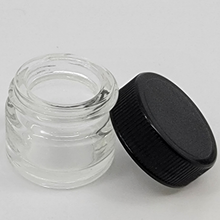 Load image into Gallery viewer, Custom Glass Jars - 5ml - Black Lid
